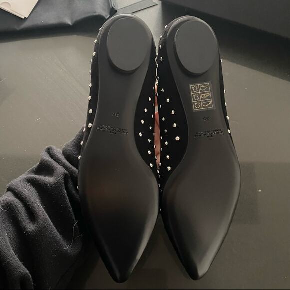 MARC JACOBS The Studded Mouse Signature Suede Ballet Flats Shoes - Picture 14 of 15